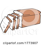Poster, Art Print Of Cartoon Loaf Of Bread With Slices