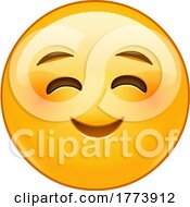 04/12/2022 - Jolly Blushing Yellow Emoji Smiley Face