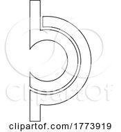 Poster, Art Print Of Black And White Letter B And P Logo