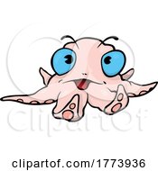 Cartoon Blue Eyed Octopus