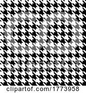 Houndstooth Pattern Background In Black And White by KJ Pargeter
