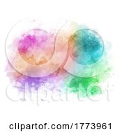 Poster, Art Print Of Colourful Watercolour Splatter Background