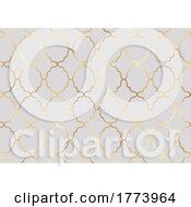Poster, Art Print Of Decorative Arabic Themed Pattern Background With Gold Foil Texture