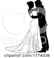 Bride And Groom Couple Wedding Dress Silhouettes