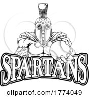 Poster, Art Print Of Spartan Trojan Baseball Sports Mascot