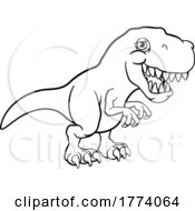Poster, Art Print Of Dinosaur T Rex Animal Cartoon Illustration