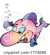 Poster, Art Print Of Cartoon Talking Fish
