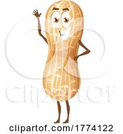 Waving Peanut Food Character by Vector Tradition SM