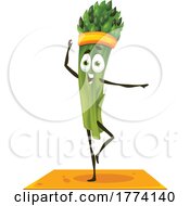 Poster, Art Print Of Yoga Asparagus Food Character