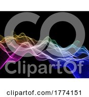 Poster, Art Print Of 3d Abstract Background With Flowing Rainbow Coloured Particles