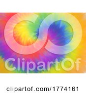 Abstract Rainbow Coloured Tie Dye Background