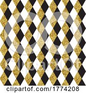 Poster, Art Print Of Diamond Pattern Background With Gold Glitter