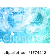 Poster, Art Print Of Hand Painted Ocean Themed Fluid Art Design