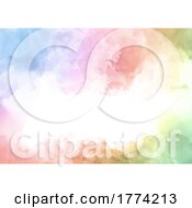 Poster, Art Print Of Pastel Rainbow Coloured Watercolour Background