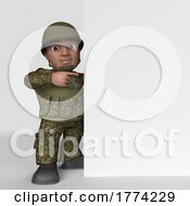 Poster, Art Print Of 3d Cartoon Soldier Character