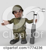 3D Cartoon Soldier Character