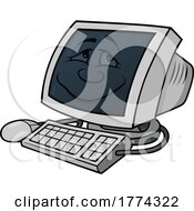Poster, Art Print Of Cartoon Happy Desktop Computer