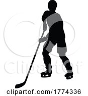Poster, Art Print Of Hockey Player Sports Silhouette