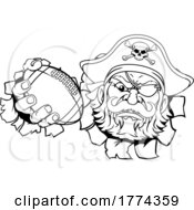 Pirate American Football Sports Mascot Cartoon