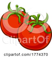 Poster, Art Print Of Tomatoes Vegetable Cartoon Food Drawing