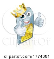 King Mobile Phone Sim Card Cartoon Mascot