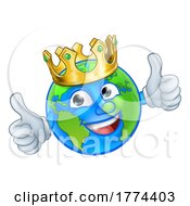 Poster, Art Print Of King Gold Crown Earth Globe World Cartoon Mascot