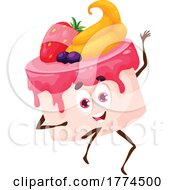 Cake Food Mascot by Vector Tradition SM
