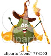 Avocado Wizard Food Mascot