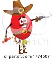 Cowboy Rosehip Food Mascot by Vector Tradition SM