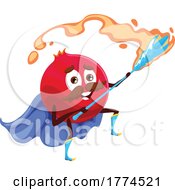 Wizard Cranberry Food Mascot by Vector Tradition SM