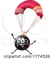 Poster, Art Print Of Parachuting Currant Food Mascot