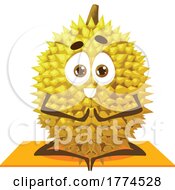 Poster, Art Print Of Yoga Durian Food Mascot