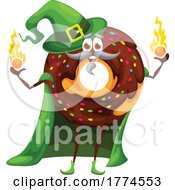Poster, Art Print Of Wizard Donut Food Mascot