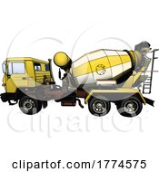 Poster, Art Print Of Concrete Mixer Truck