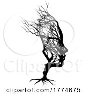 Poster, Art Print Of Optical Illusion Tree Man Woman Couple Faces