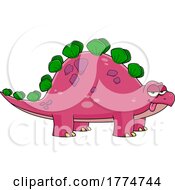 Poster, Art Print Of Cartoon Stegosaur Dinosaur