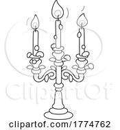 Cartoon Black And White Candle Stick by Alex Bannykh
