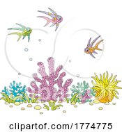 Poster, Art Print Of Cartoon Fish And Coral
