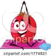 Poster, Art Print Of Yoga Lingonberry Food Mascot