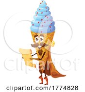 Pirate Ice Cream Cone Food Mascot by Vector Tradition SM