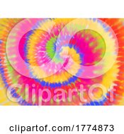 Poster, Art Print Of Abstract Background With A Rainbow Coloured Tie Dye Design