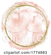 Poster, Art Print Of Watercolor Glitter Design On A White Background