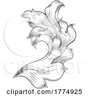 Filigree Heraldic Crest Coat Of Arms Floral Design by AtStockIllustration