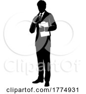 05/16/2022 - Business People Man With Clipboard Silhouette