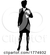 05/16/2022 - Business People Woman With Clipboard Silhouette