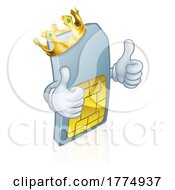Sim Card Mobile Phone King Cartoon Mascot