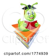 Poster, Art Print Of Caterpillar Book Worm Reading Cartoon