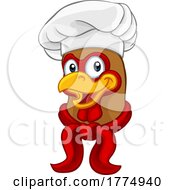 Poster, Art Print Of Chef Chicken Rooster Cockerel Cartoon Character