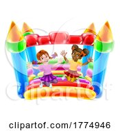 05/17/2022 - Bouncy House Castle Jumping Girls Kids Cartoon