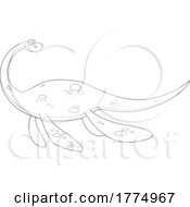 Poster, Art Print Of Cartoon Plesiosaur